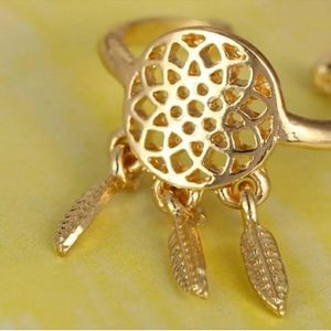 Dainty Gold Dream Catcher Ring